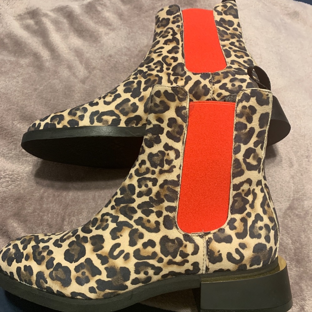 Leopard Print Ankle Boots